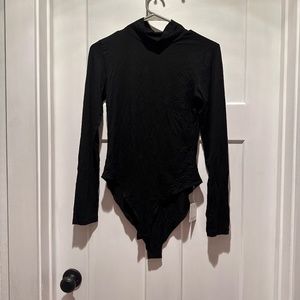 MANGOPOP Women's Mock Turtle Neck Long Sleeve Tops Bodysuit Jumpsuit